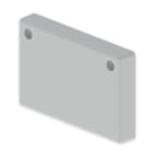UNEX - Tapa final de 60x100 mm Unex en U23X color gris