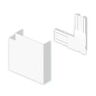 UNEX - Ángulo plano de 70x130 mm Unex en U24X color blanco