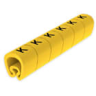 UNEX - Señalizadores precortados K 7-18 mm Unex en PVC plastificado color amarillo