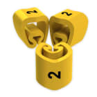 UNEX - Señalizadores cortados 2 2-5 mm Unex en PVC plastificado color amarillo