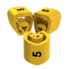 UNEX - Señalizadores cortados 5 2-5 mm Unex en PVC plastificado color amarillo