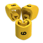 UNEX - Señalizadores cortados 6 2-5 mm Unex en PVC plastificado color amarillo