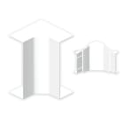 UNEX - Ángulo interior de 70x100 mm Unex en U24X color blanco