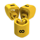 UNEX - Señalizadores cortados 8 2-5 mm Unex en PVC plastificado color amarillo