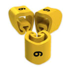 UNEX - Señalizadores cortados 9 2-5 mm Unex en PVC plastificado color amarillo