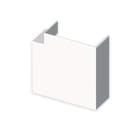 UNEX - Ángulo plano de 40x40 mm Unex en U24X color blanco