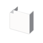 UNEX - Ángulo plano de 60x60 mm Unex en U24X color blanco
