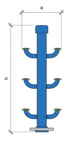 ITALSAN-NIRON - Colector pletina en CANDELABRO 6 salidas diámetro 75 75x28cm