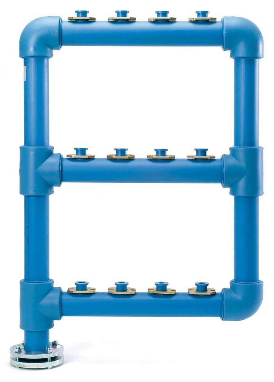ITALSAN - Batería toma bandera 3 filas 18 contadores diámetro 75 105x101cm