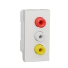 Schneider Electric - Toma audio-video 3 RCA 1 modulo polar