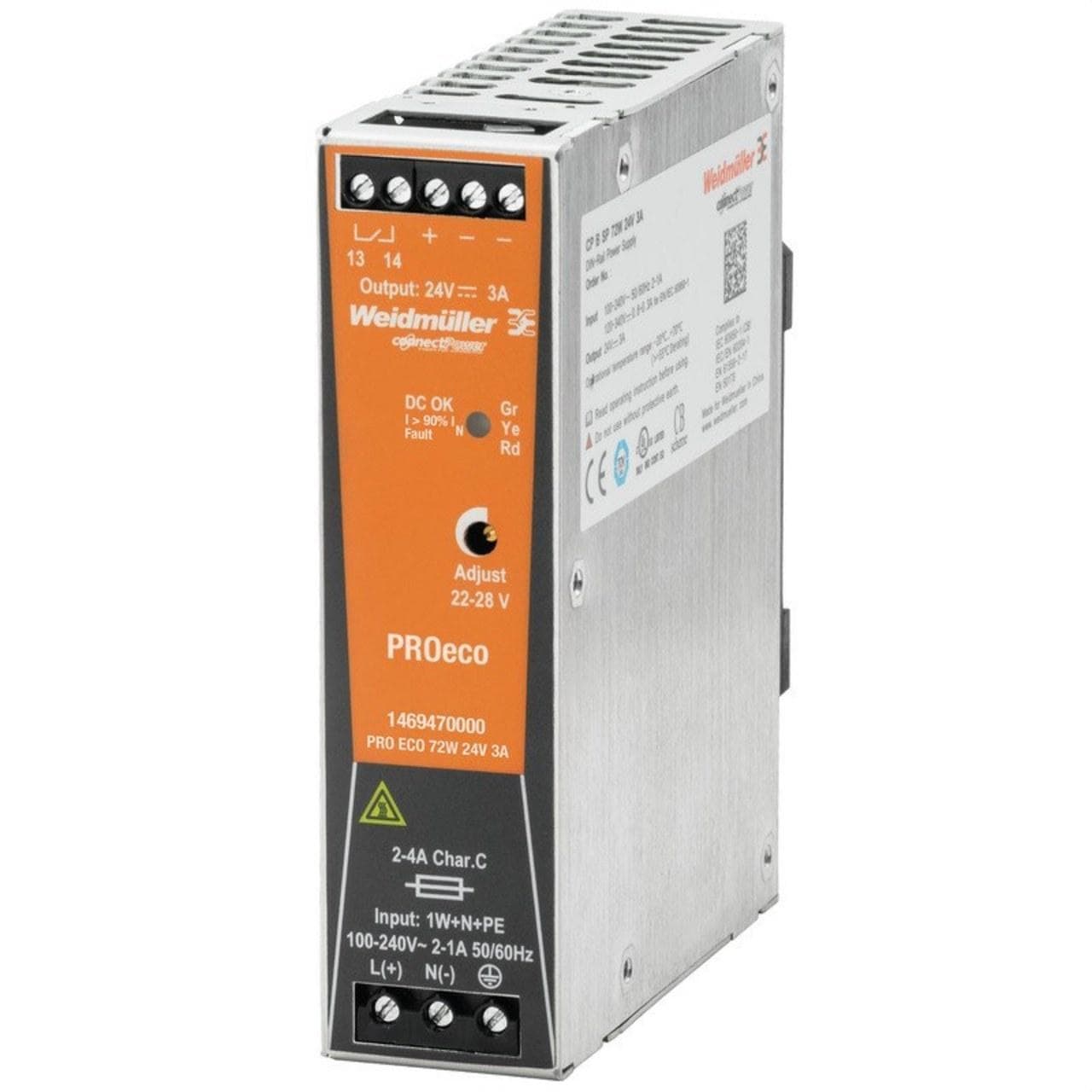 WEIDMULLER - Fuente alimentación PRO ECO 72W 24V 3A
