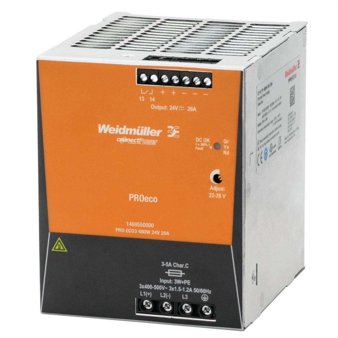 WEIDMULLER - Fuente alimentación PRO ECO3 480W 24V 20A