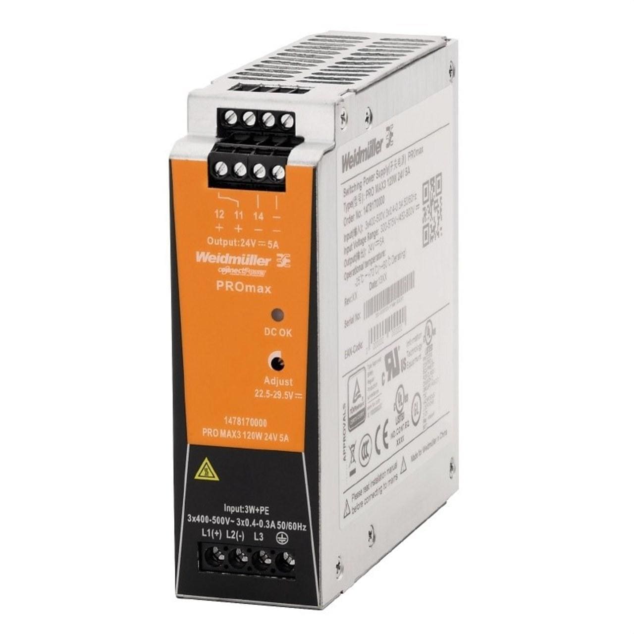 WEIDMULLER - Fuente alimentación PRO MAX3 120W 24V 5A