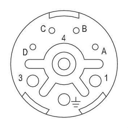 WEIDMULLER - Conector H SAI-M23-BE-L-4/4