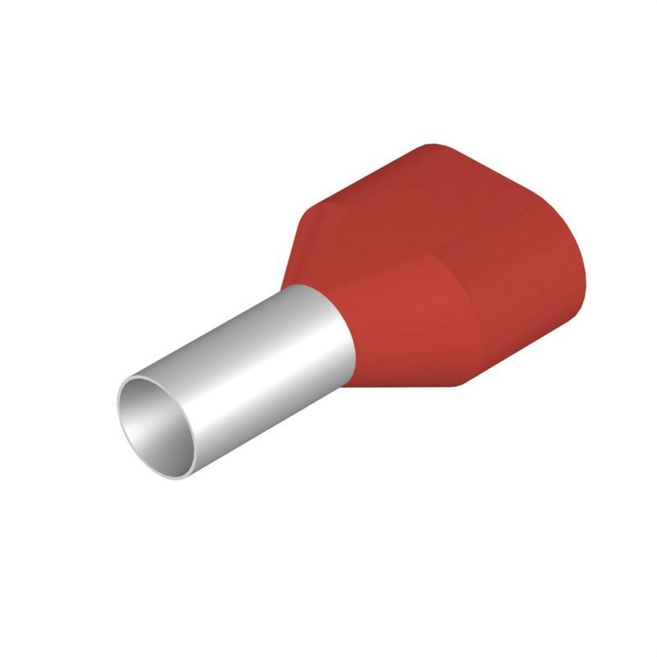 WEIDMULLER - Terminal TWIN aislante H 2x10D rojo
