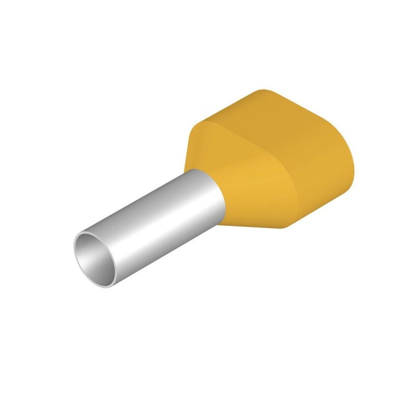 WEIDMULLER - Terminal TWIN aislante H 2x6D amarillo