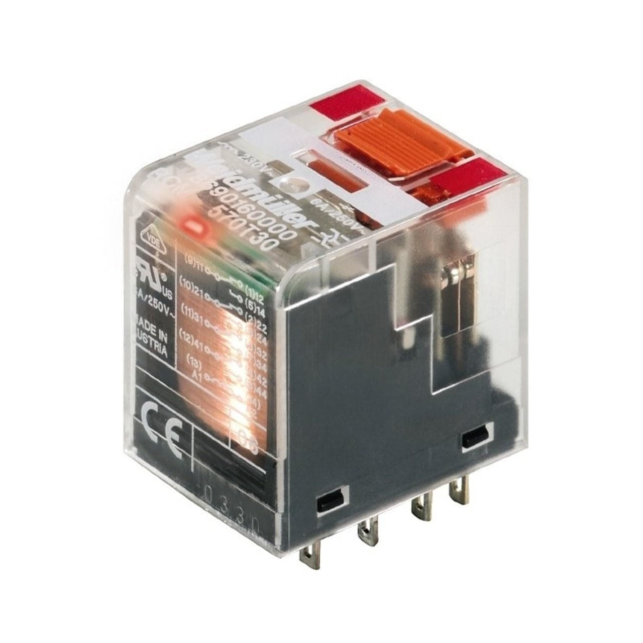 WEIDMULLER - Relé industrial RCM570T30 230VAC 4CO LED