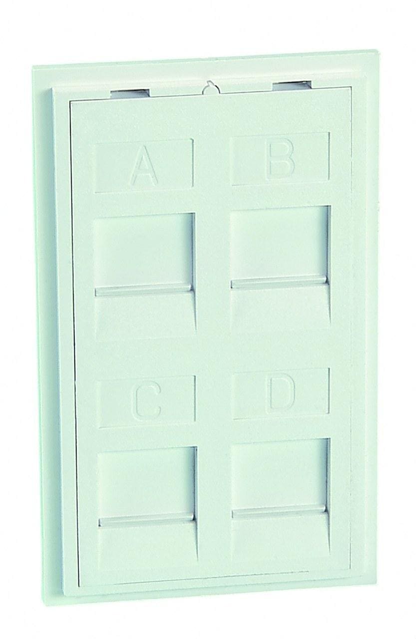 MMCONECTA - Módulo plano para 2 conectores Keystone 19,4mm blanco nieve