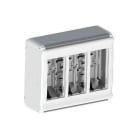 MMCONECTA - Caja de superficie 3 módulos aluminio grafito