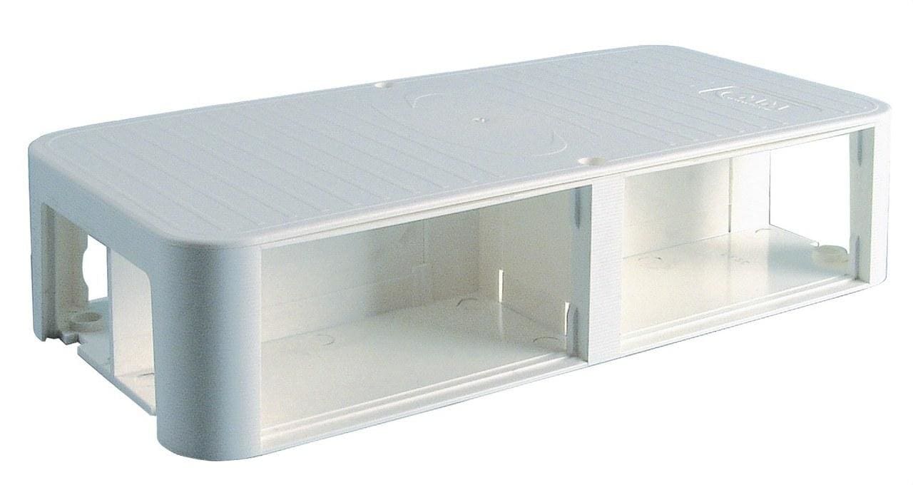 MMCONECTA - Caja 4 módulos salida lateral blanco nieve