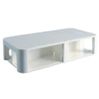 MMCONECTA - Caja 4 módulos salida lateral blanco nieve