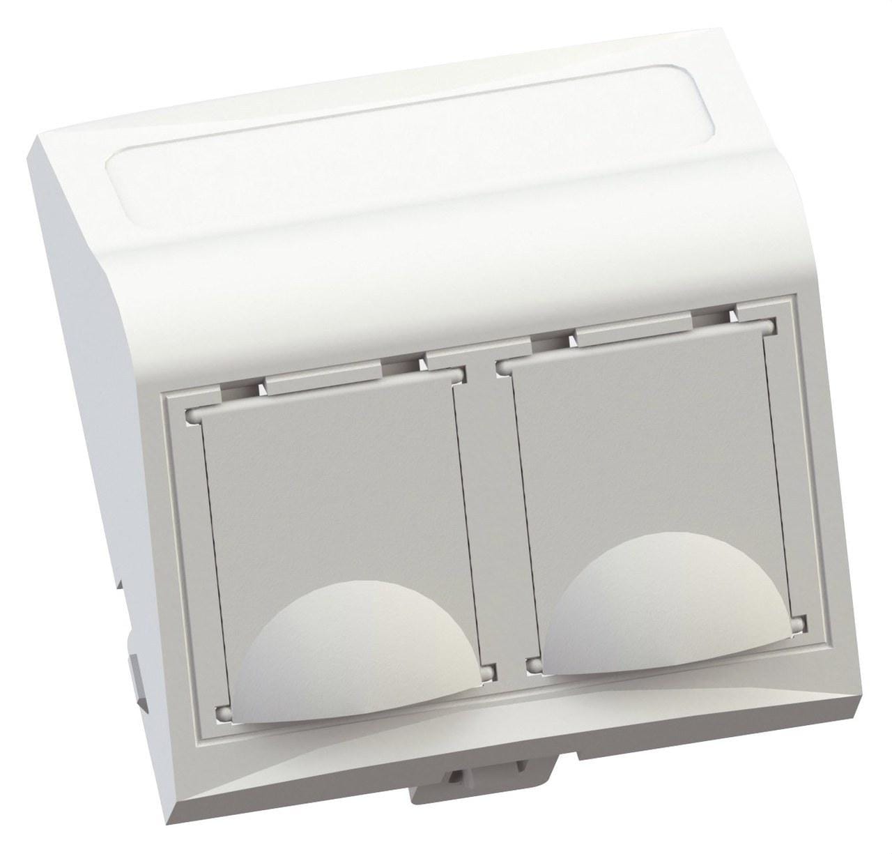 MMCONECTA - Módulo inclinado 45x45 conector Keystone 20,4 blanco nieve