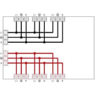 MMCONECTA - Repartidor 1 entrada 3 salidas con conector CR 3P blanco rojo