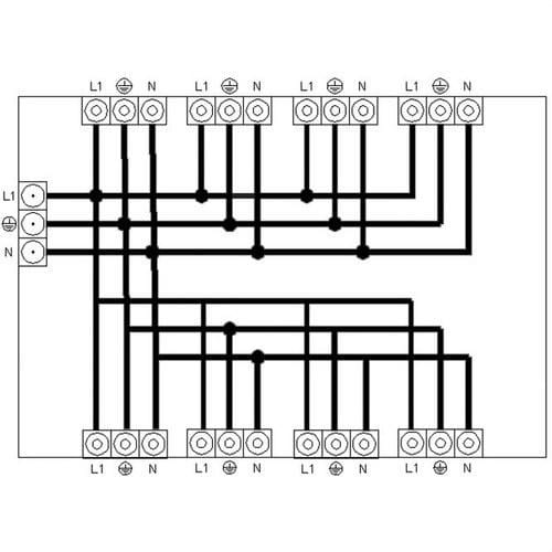 MMCONECTA - Repartidor 1 entrada 8 salidas con conector CR 3P negro