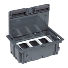 MMCONECTA - Caja de suelo con 6 módulos gris 90mm blanco nieve