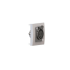 MMCONECTA - Módulo plano 45x45 con conector XLR H soldar blanco nieve