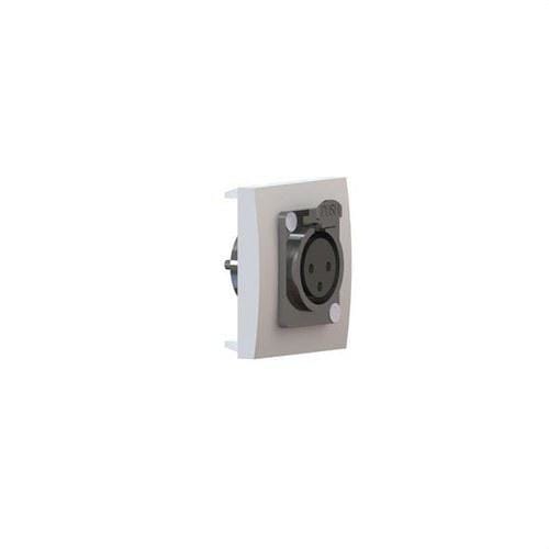 MMCONECTA - Módulo plano 45x45 con conector XLR H soldar grafito