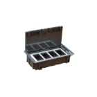 MMCONECTA - Caja de suelo Standard con 4 módulos 70mm gris marco blanco nieve