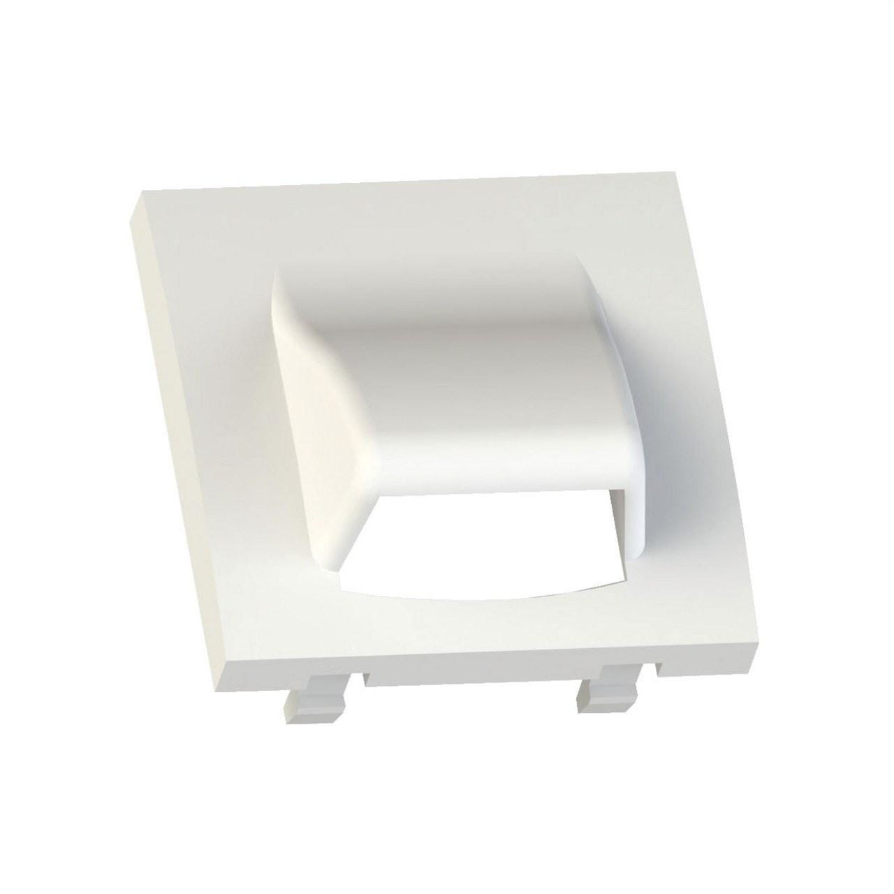 MMCONECTA - Módulo 45x45 para salida cables blanco nieve