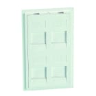 MMCONECTA - Módulo plano Standard con antipolvo para 2 conectores Panduit blanco nieve