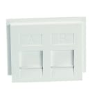MMCONECTA - Módulo plano combinable sin antipolvo para 1 conector 3M Serie K blanco nieve