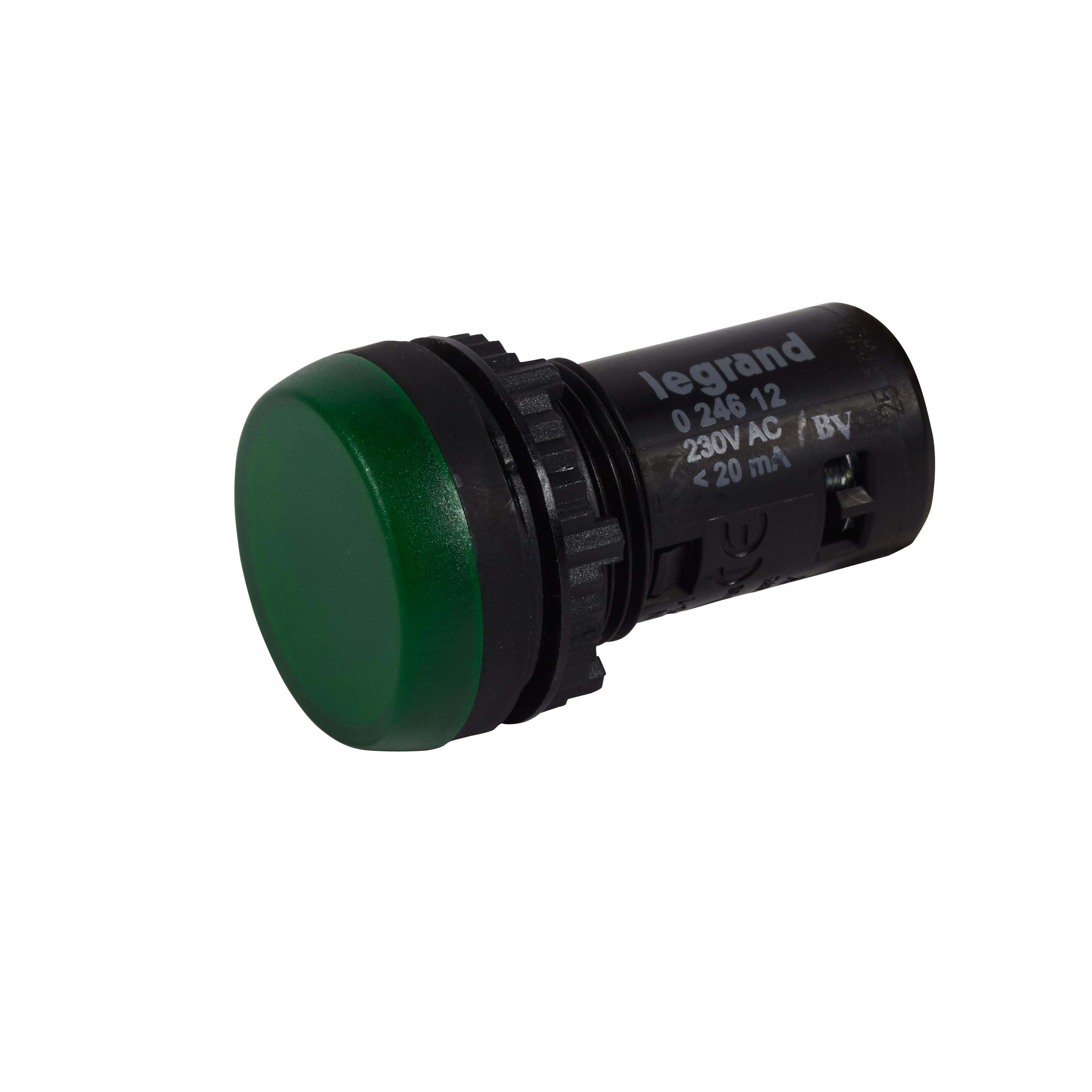 LEGRAND - Indicador luminoso monobloque con LED integrado IP69 Osmoz completo - verde - 230V~