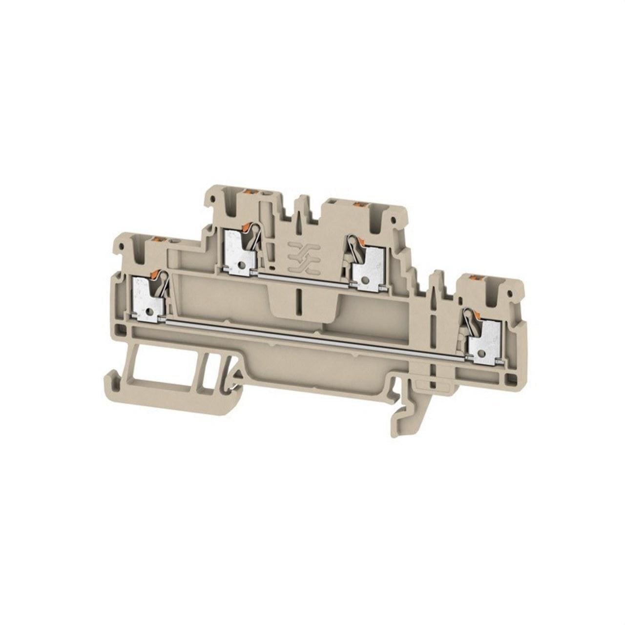 WEIDMULLER - Borne de doble piso A2T 1.5 beige oscuro