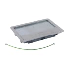 LEGRAND - Tapa metal inox para caja suelo rectangular 8/12 módulos Ref 0 880 20/23/39