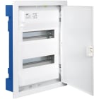 SOLERA - Caja de distribucion de empotrar en tabique hueco de 28 elementos 362x462x88mm marco y puerta metálicos color blanco