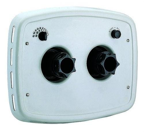 ASTRALPOOL - Conjunto boquilla 2 carátula frontal rectangular plástico blanco
