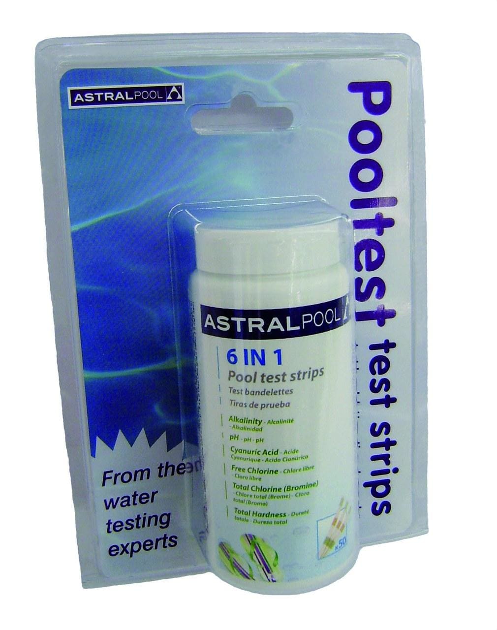 ASTRALPOOL - ANALIZADOR TIRITAS 6 PRUEBAS EN 1 (50U)