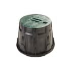 CEPEX - Arqueta Redonda 10" con cierre cuerpo negro y tapa verde
