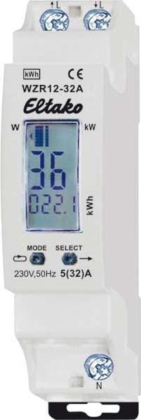 ELTAKO - CONTADOR ENERGÍA DIGITAL MONOFASICO WZR12-32A