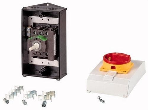 EATON - Interruptor General EMC 3+N 25A función de parada de emergencia 90º bloqueable en posición 0 (OFF) montaje en caja