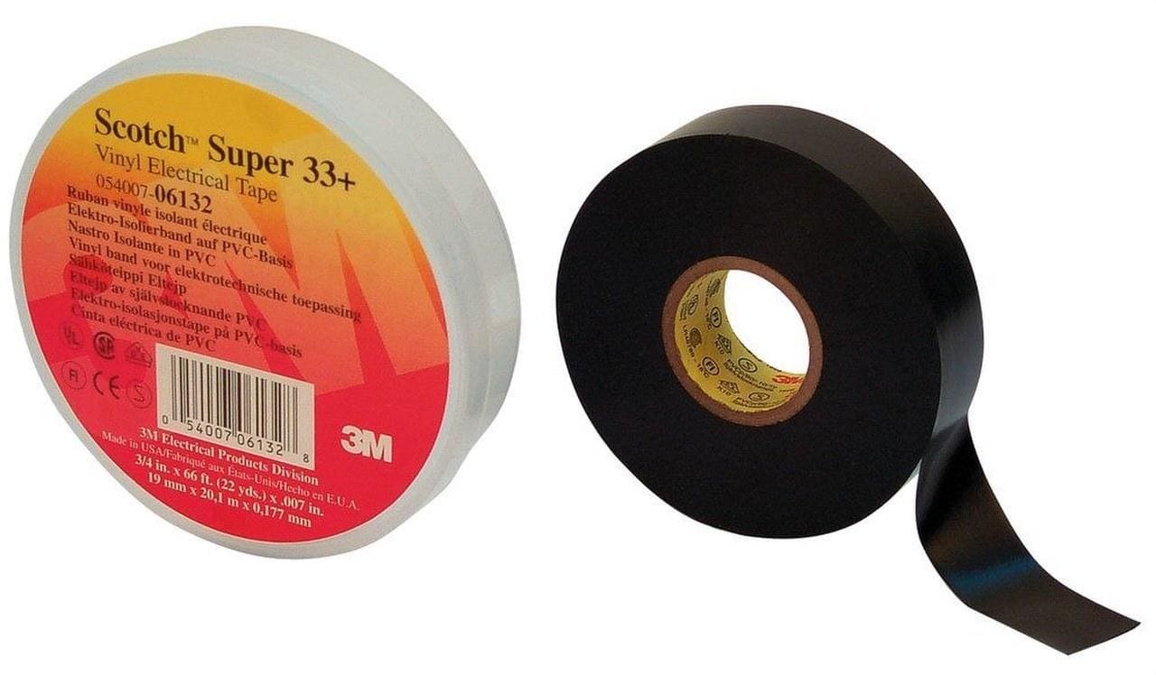 3M MERCADOS ELECTRICOS - Cinta Scotch super 33+33x19 PVC negro