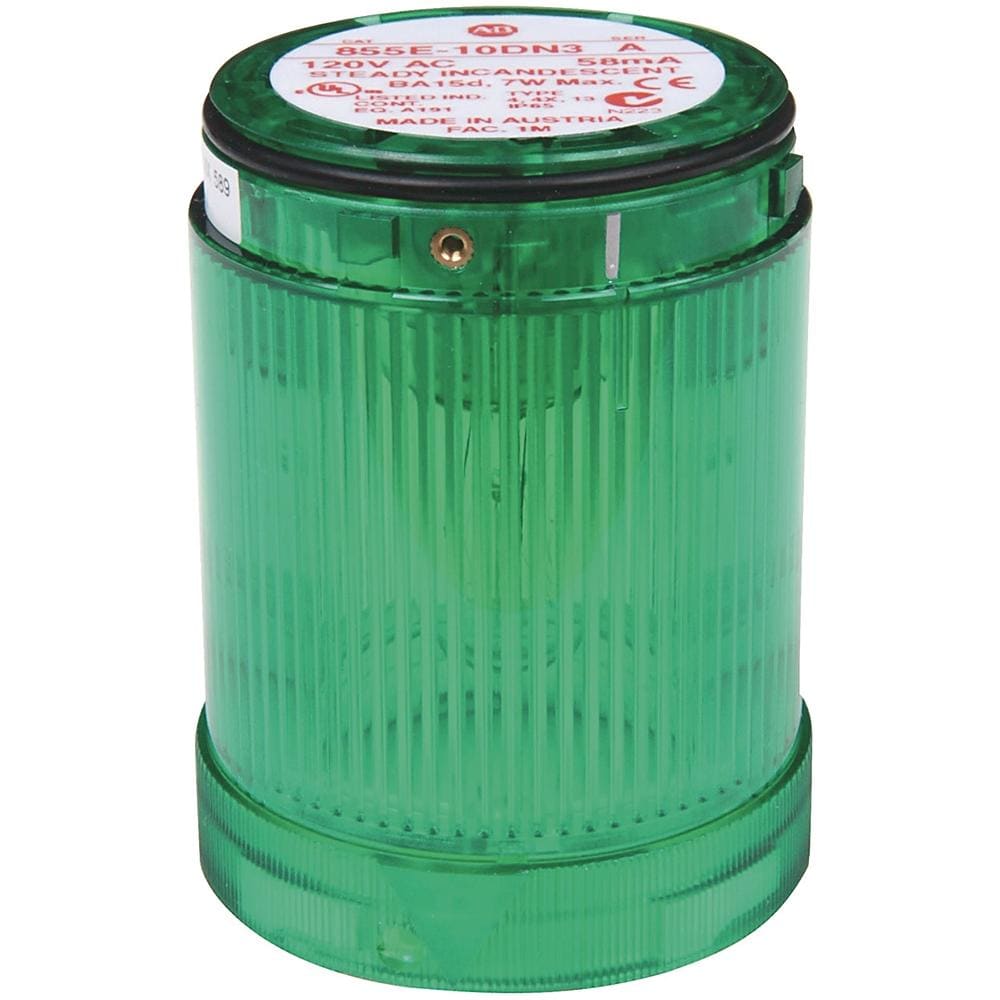 ROCKWELL - Módulo luminoso 50mm incandescente continuo 120V AC verde