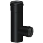 DINAK - Te 90º con entronque reducido H DEKO PELLETS diámetro 120 negro