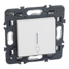 LEGRAND - Pulsador Valena Next - luminoso con símbolo de lámpara - 6A - 230V~ - Blanco