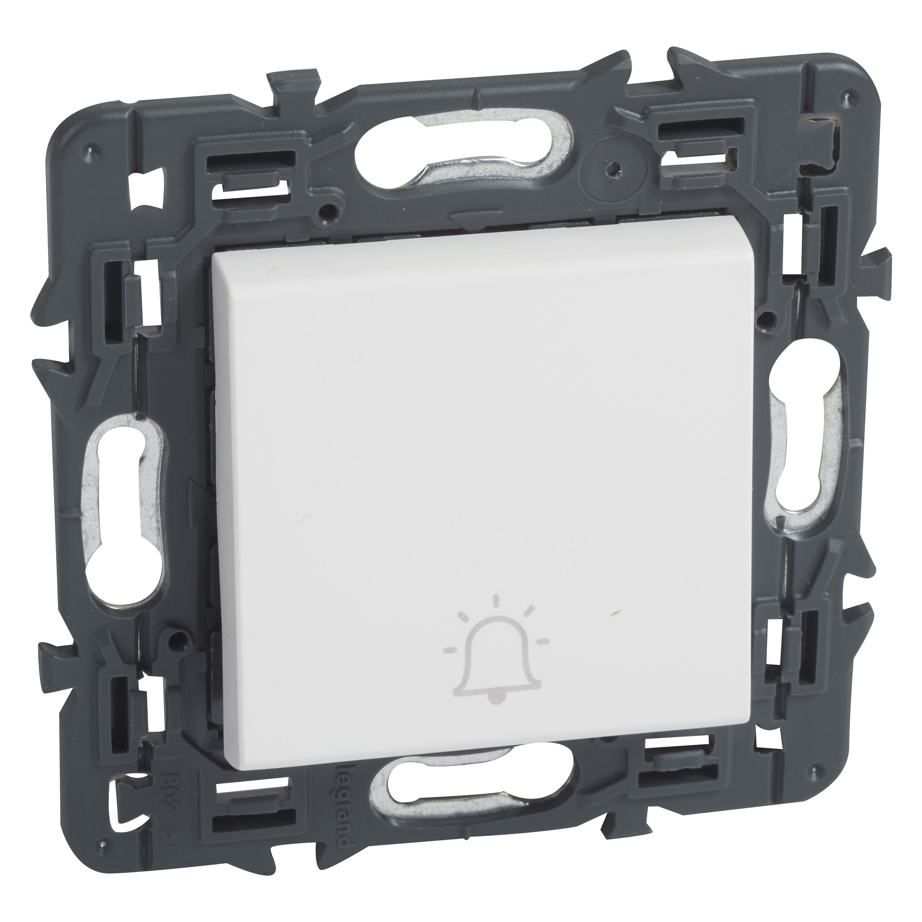 LEGRAND - Pulsador Valena Next - con símbolo de campana - 6A - 230V~ - Blanco