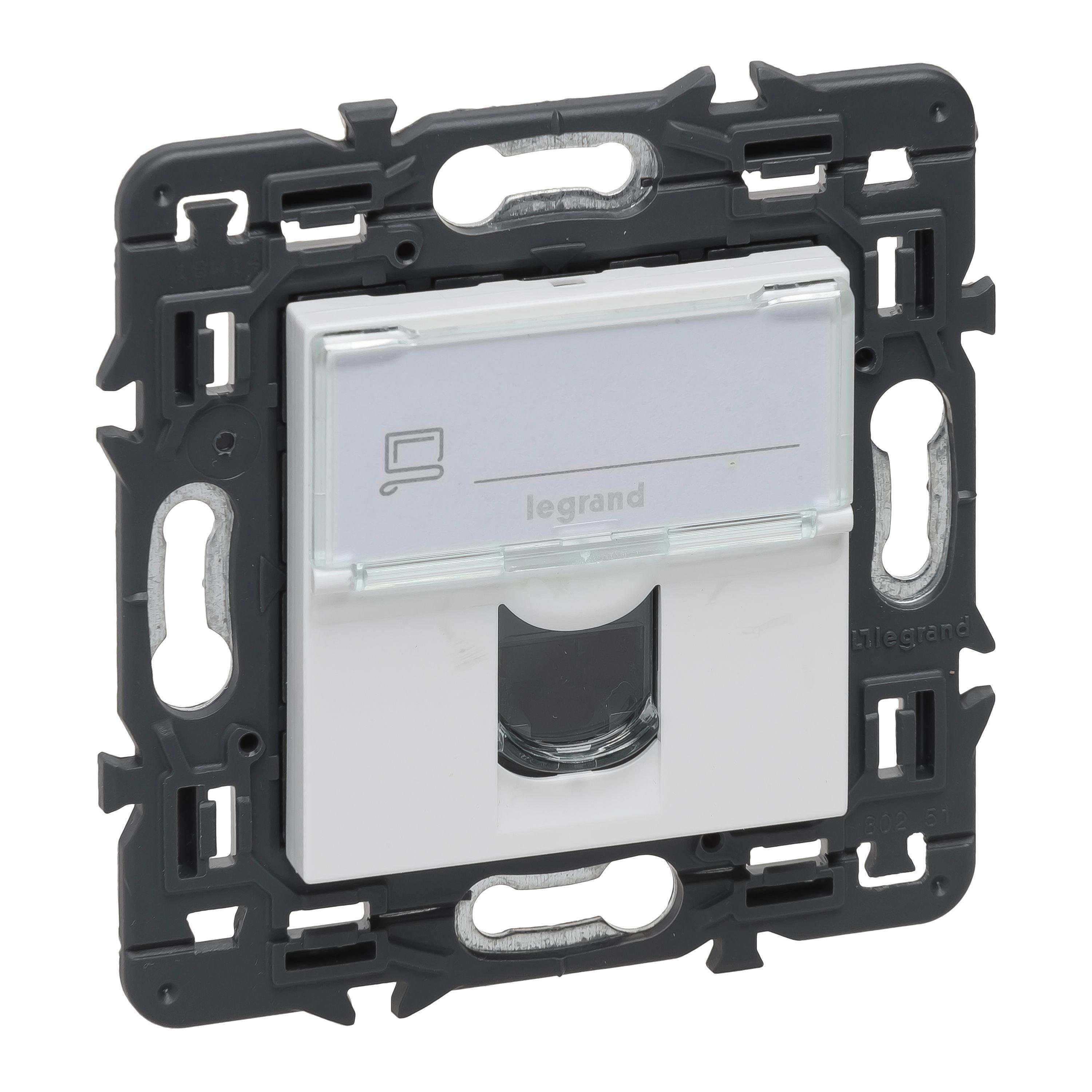 LEGRAND - Base informática RJ45 Valena Next - Cat.6 - UTP - individual - conexión rápida Toolless - Blanco